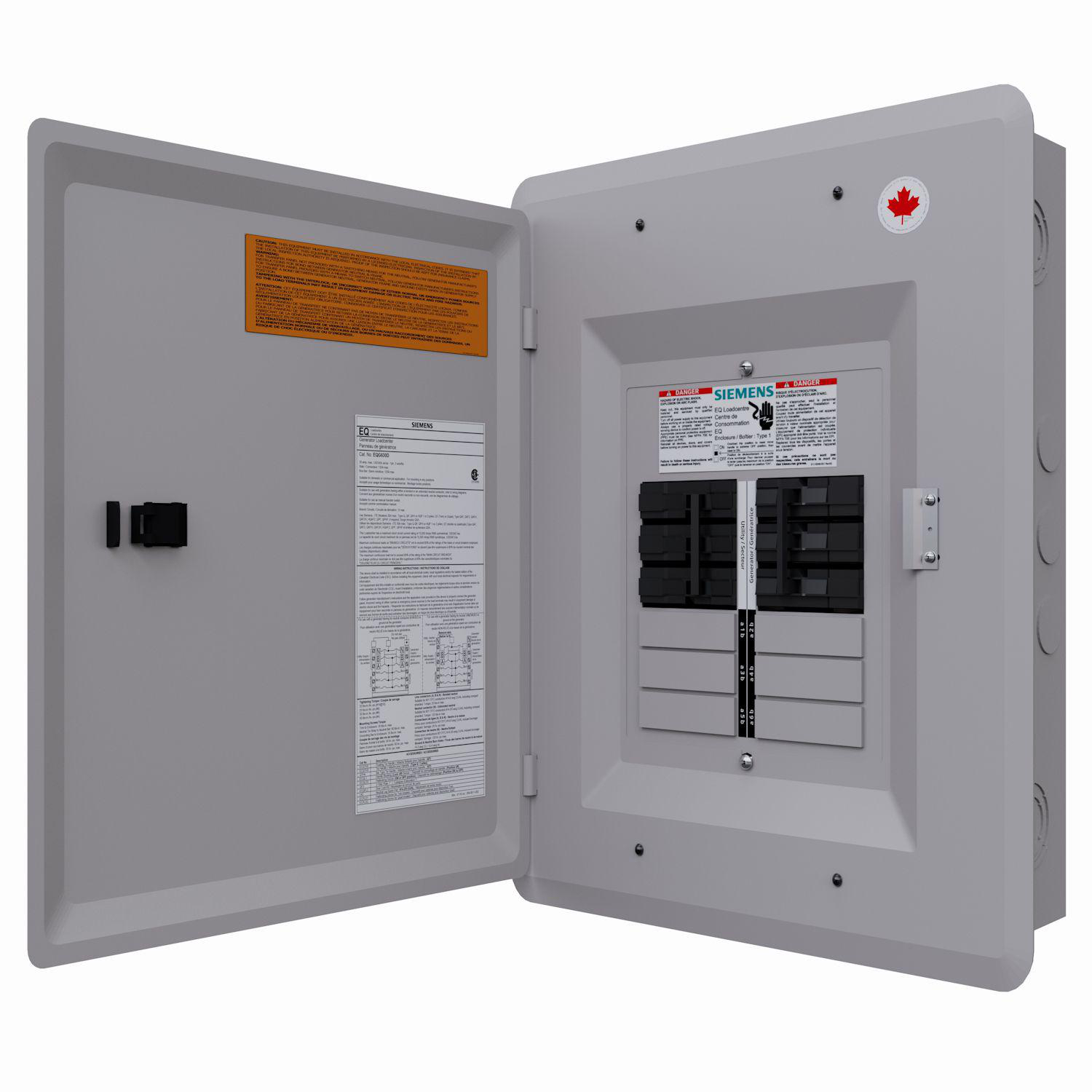 Product image for Panel generator 3pole 1phase 240VAC max 30A