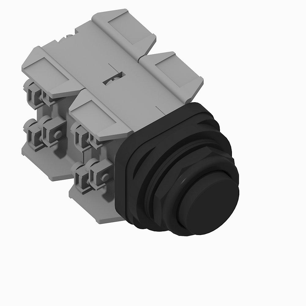 Product image for Operator pushbutton 4NO-4NC extended head black