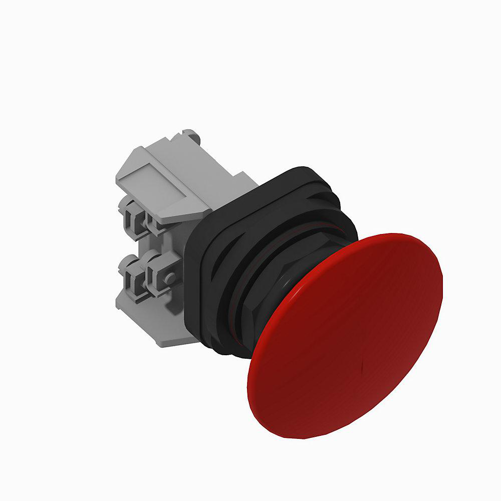 Product image for Pushbutton 2NO jumbo mushroom head red