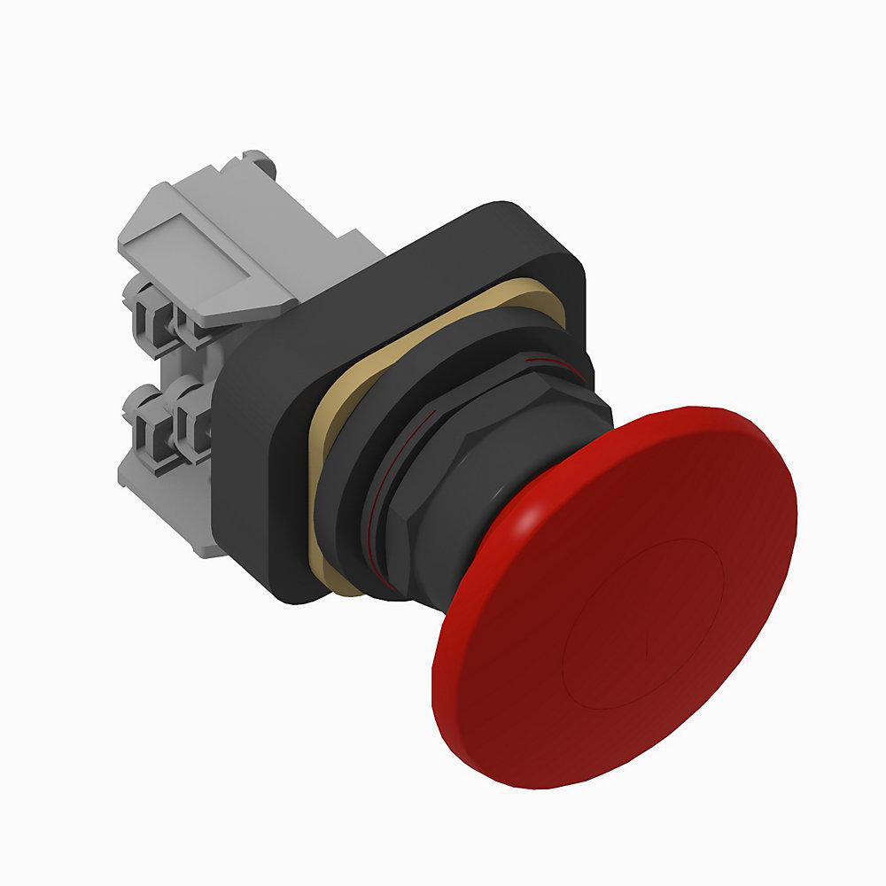 Product image for Pushbutton push-pull 1NO-1NC jumbo mushroom head red