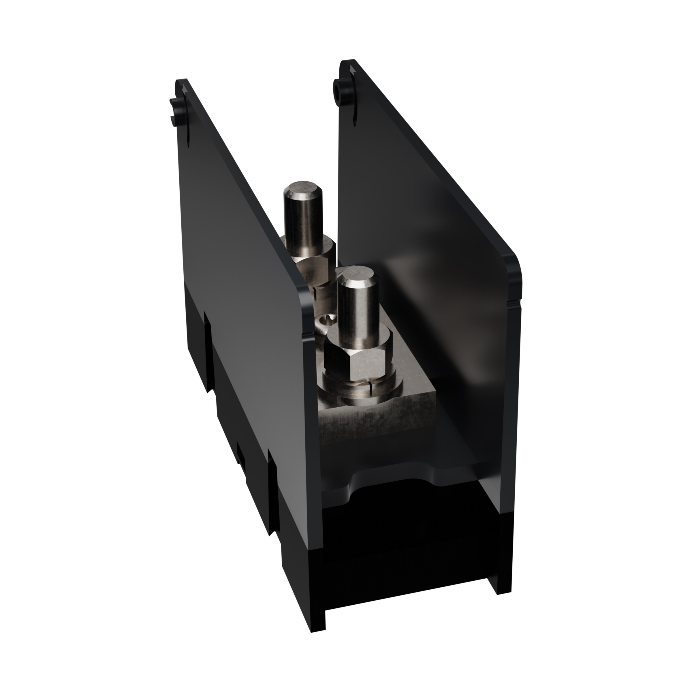 Product image for Open-Style PDB UL 1953 1000V Tin-plated Copper - 400A 1-Pole 1 - 1 openings; 3/8-16 x 1-1/8 --- 3/8-16 x 1-1/8 Stud to Stud