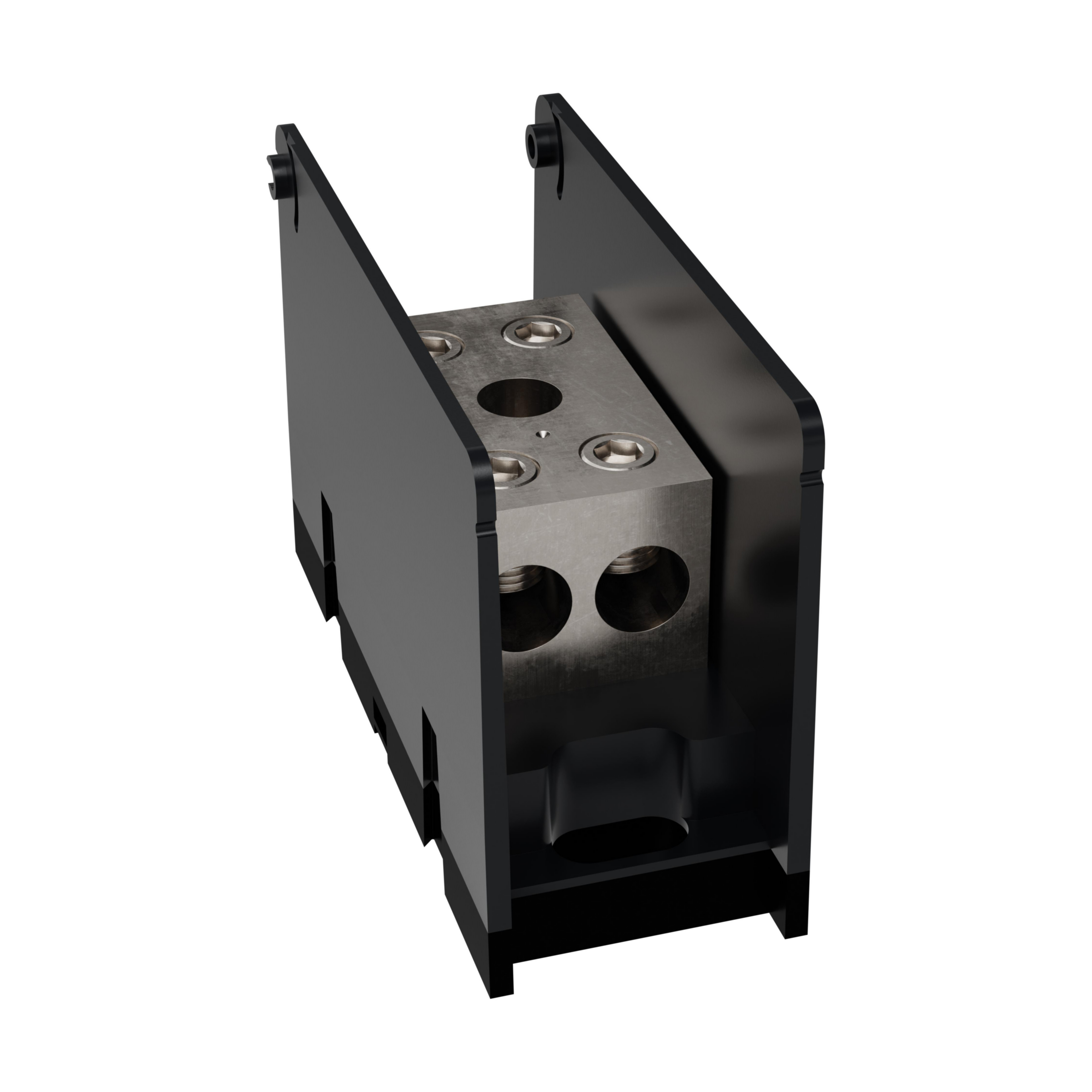 Product image for Open-Style PDB UL 1953 1000V Tin-plated Copper - 460A 1-Pole 2 - 2 openings; 4/0-#10 --- 4/0-#10 Box to Box