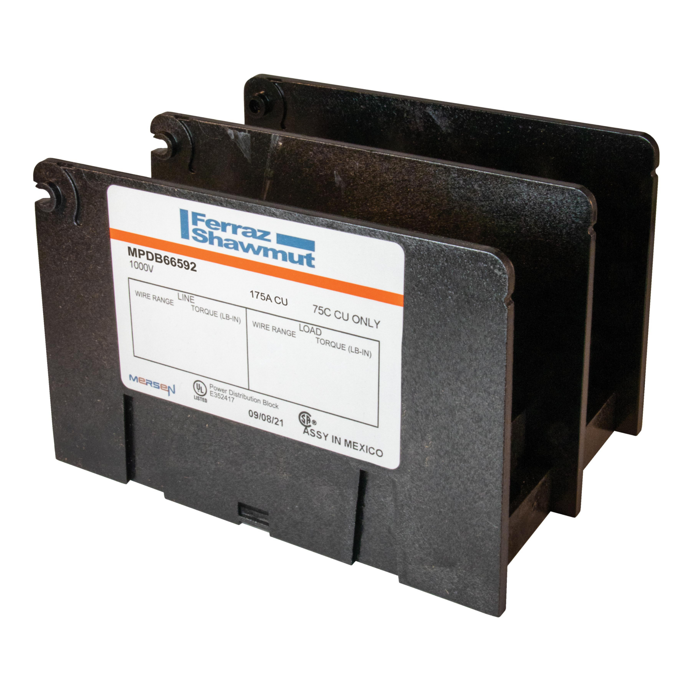 Product image for Open-Style PDB UL 1953 1000V Tin-plated Copper - 175A 2-Pole 1 - 10 openings; 2/0-#14 --- #6-#14 Box to Box