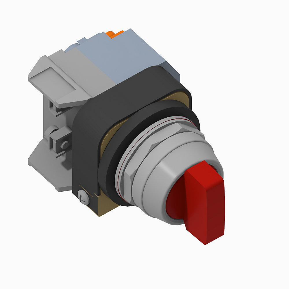 Product image for Switch selector 1NC maintained knob KB6-cam red