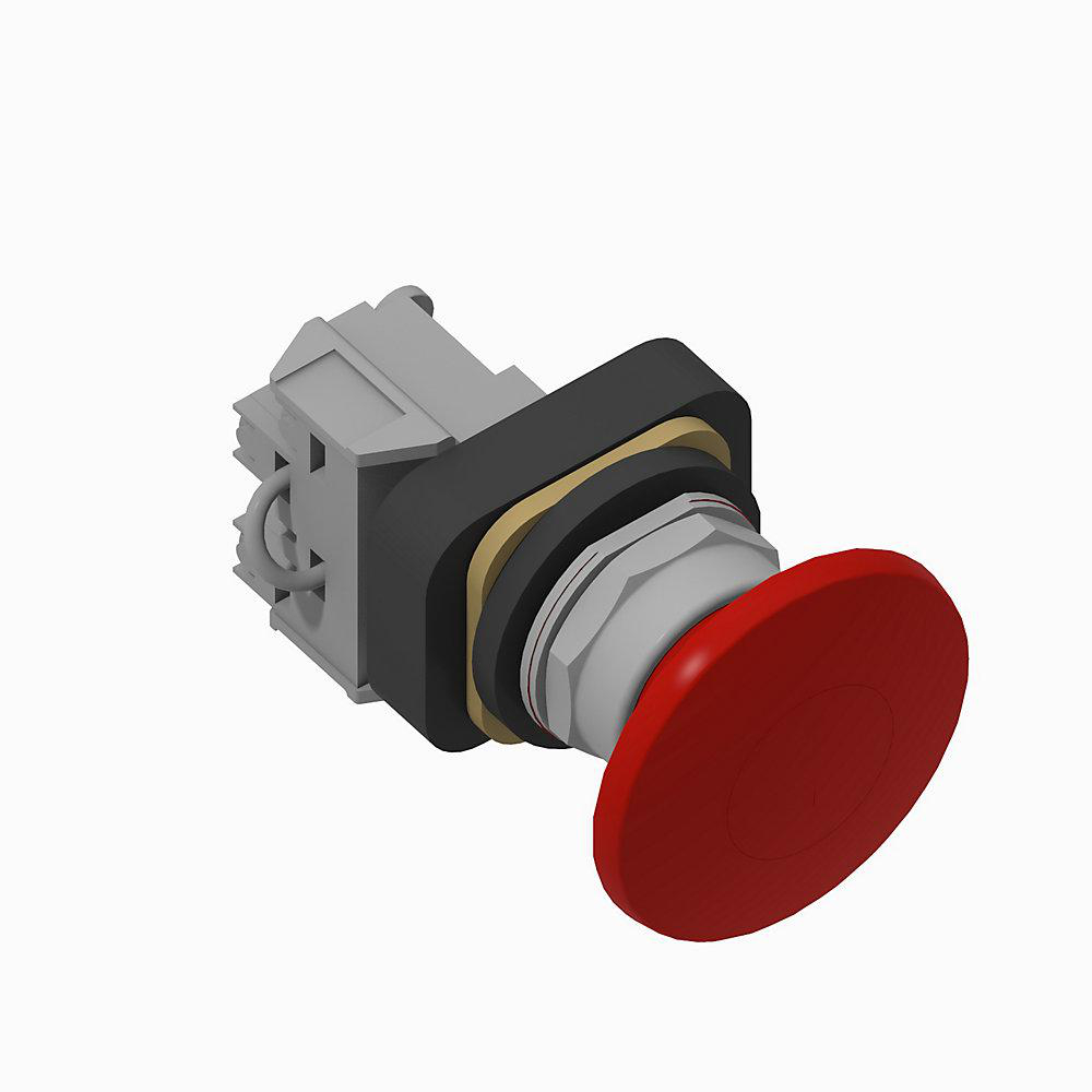 Product image for Pushbutton 1NCLB jumbo mushroom red