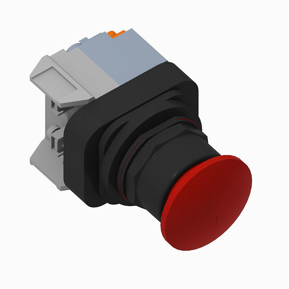 Product image for Pushbutton 1NC mushroom head 120VAC red lens