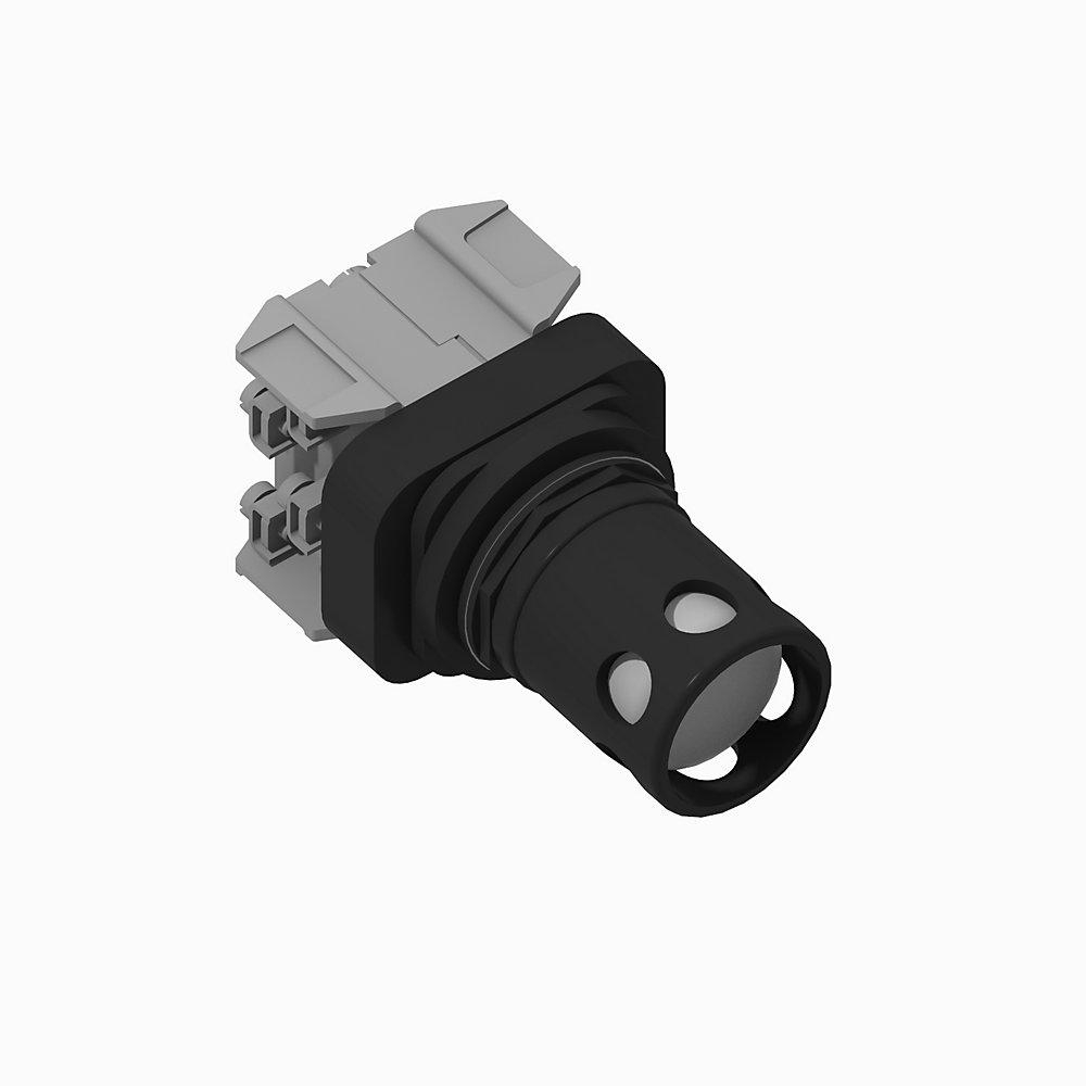Product image for Pushbutton extended head with guard 120VAC clear lens
