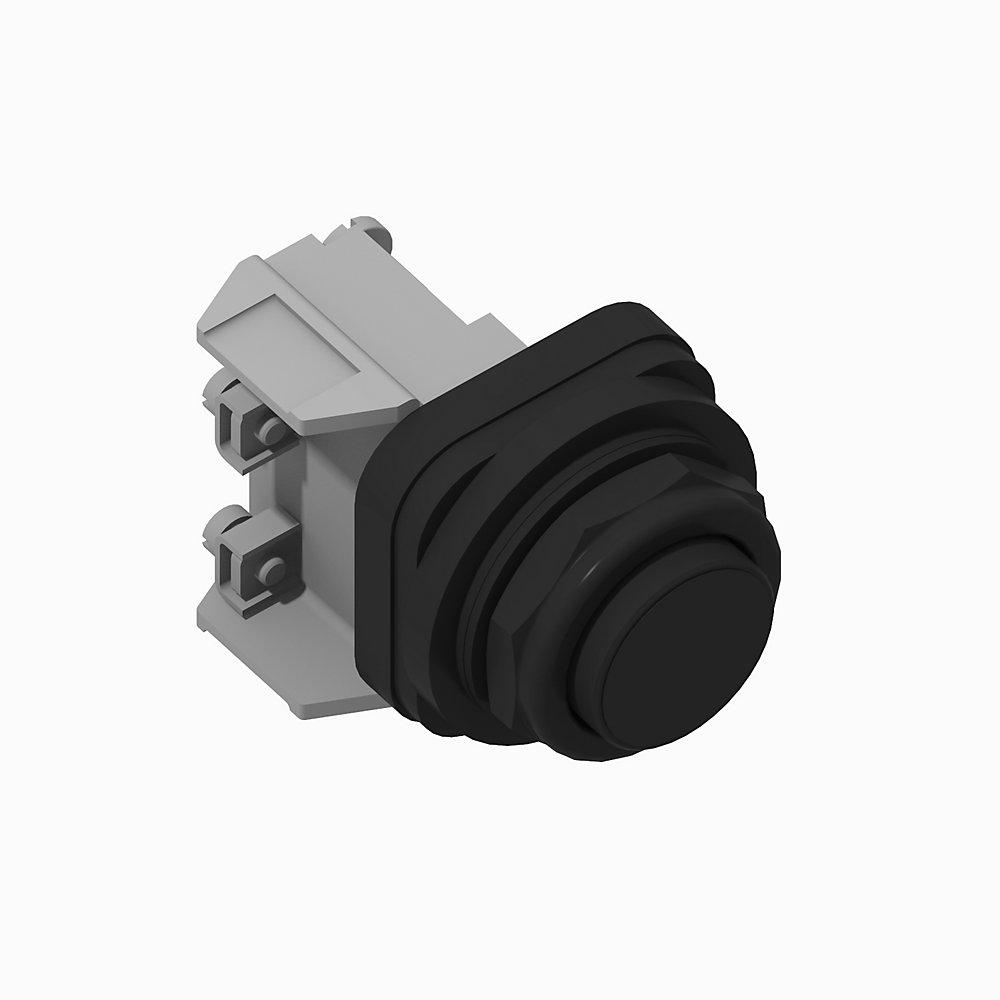 Product image for Pushbutton 1NO PenTUFF booted head black