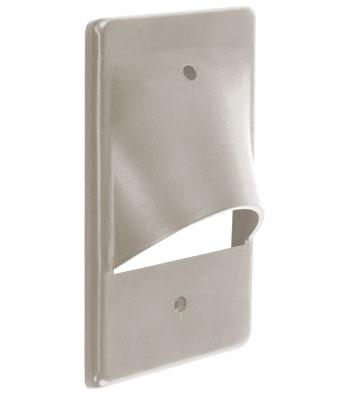 Product image for Faceplate eyelid vertical 1-gang brushed nickel