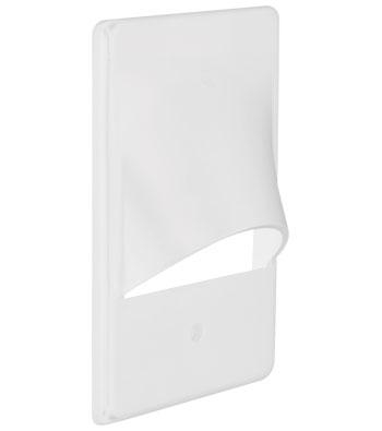 Product image for Faceplate eyelid vertical 1-gang flat white