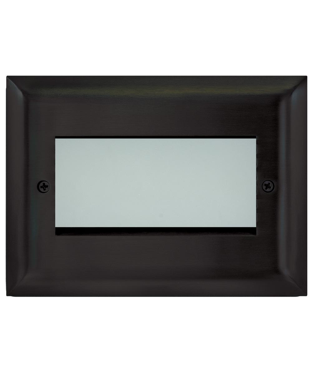 Product image for Face plate open window for 3-gang step light black
