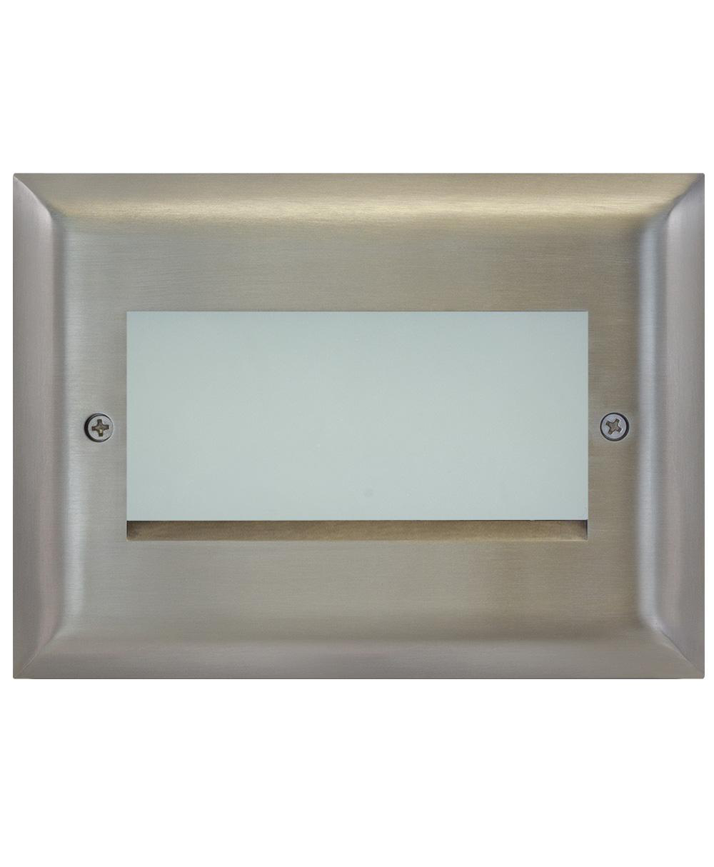 Product image for Face plate open window for 3-gang step light brushed nickel