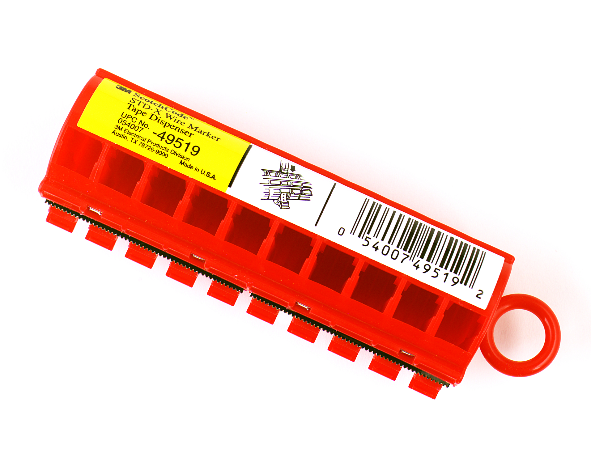 Product image for 3M™ ScotchCode™ Wire Marker Tape Dispenser, STD-X, empty