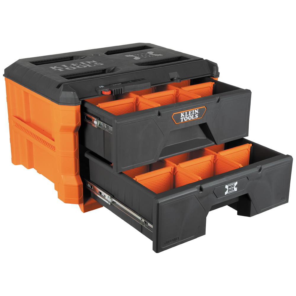 Product image for KLEIN 54822MB TOOL MODBOX TWO DRAWER TOOLBOX LOCKABLE C/W DIVIDERS