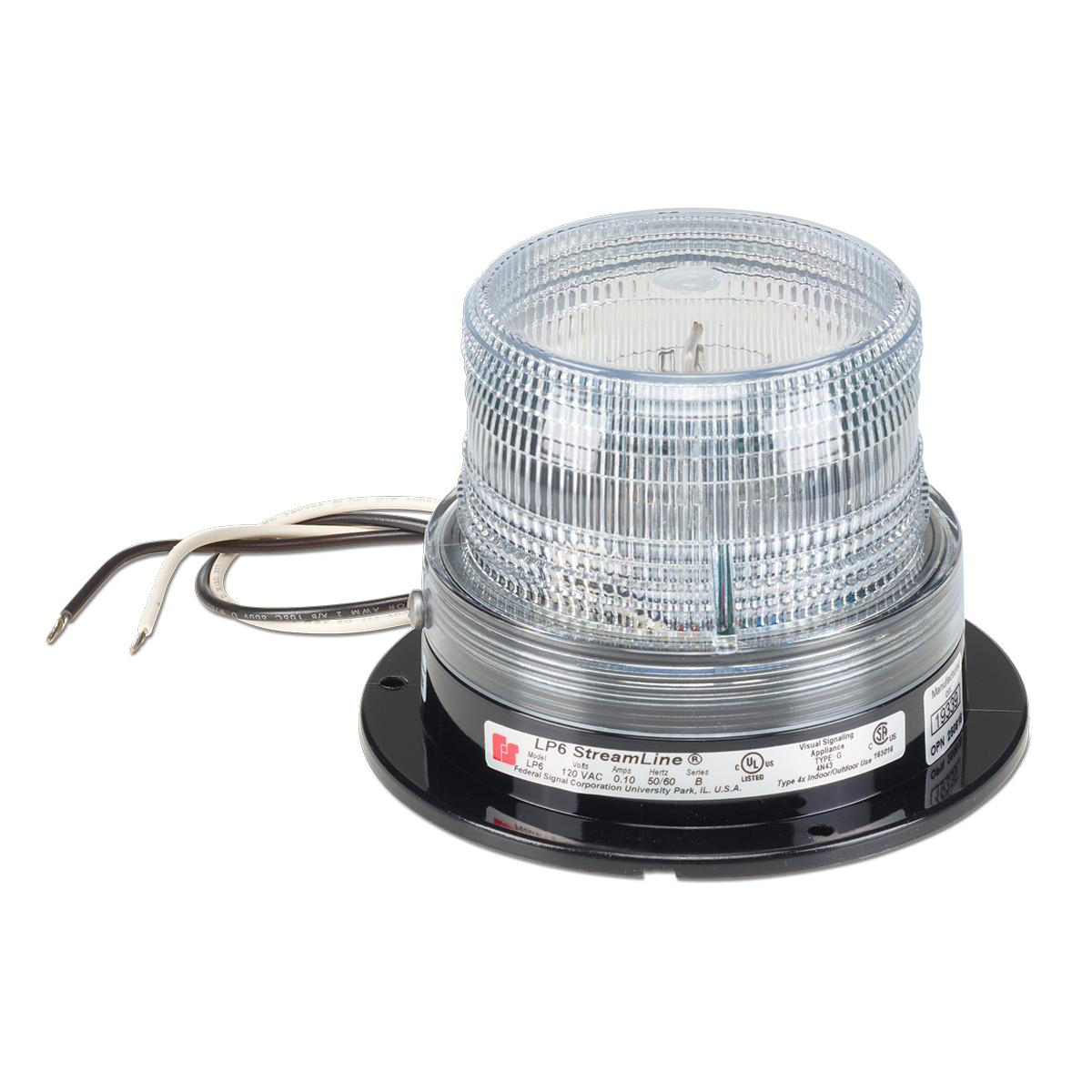 Product image for STROBE SCREW-ON DOME 12-48VDC CLEAR