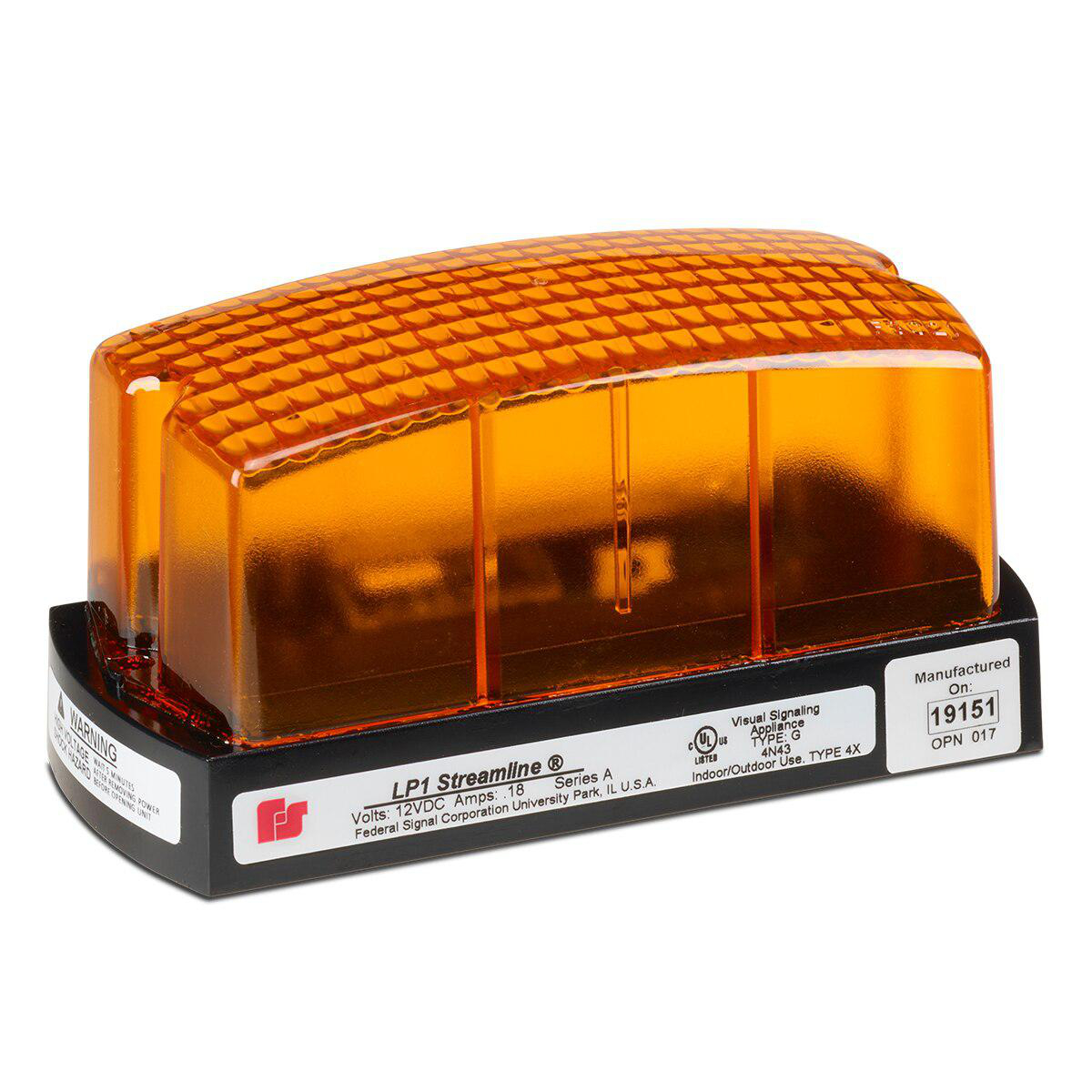 Product image for Light low profile mini strobe surface mount 0.06A 120V amber