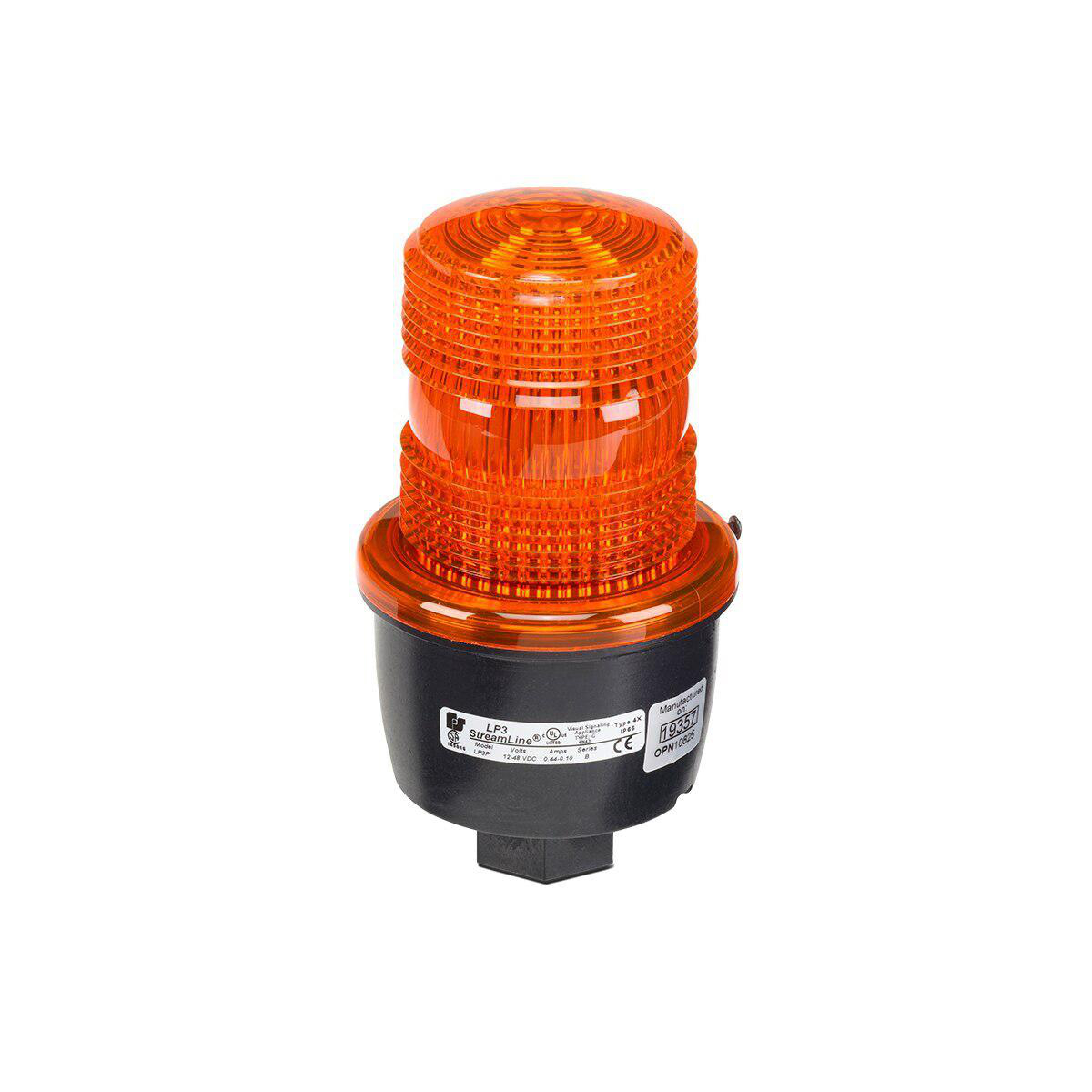 Product image for Light low profile strobe pipe mount 12-48V amber