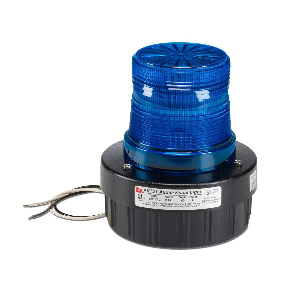 Product image for LIGHT SOUNDER COMBIN STROBE 120V BLUE