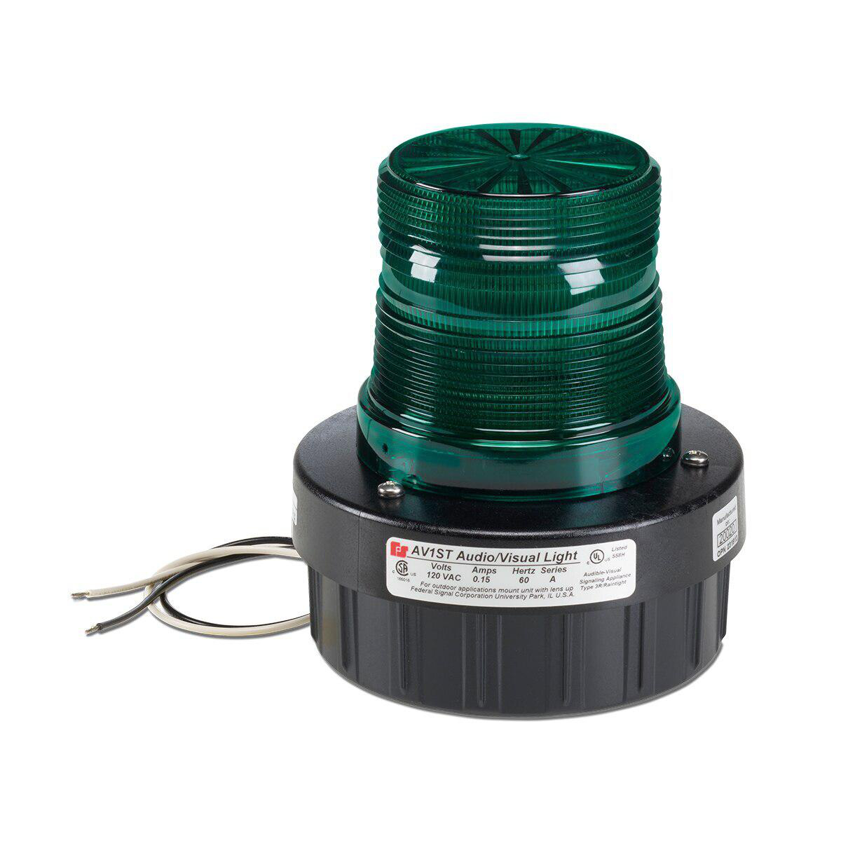Product image for LIGHT SOUNDER COMBIN STROBE 120V GREEN