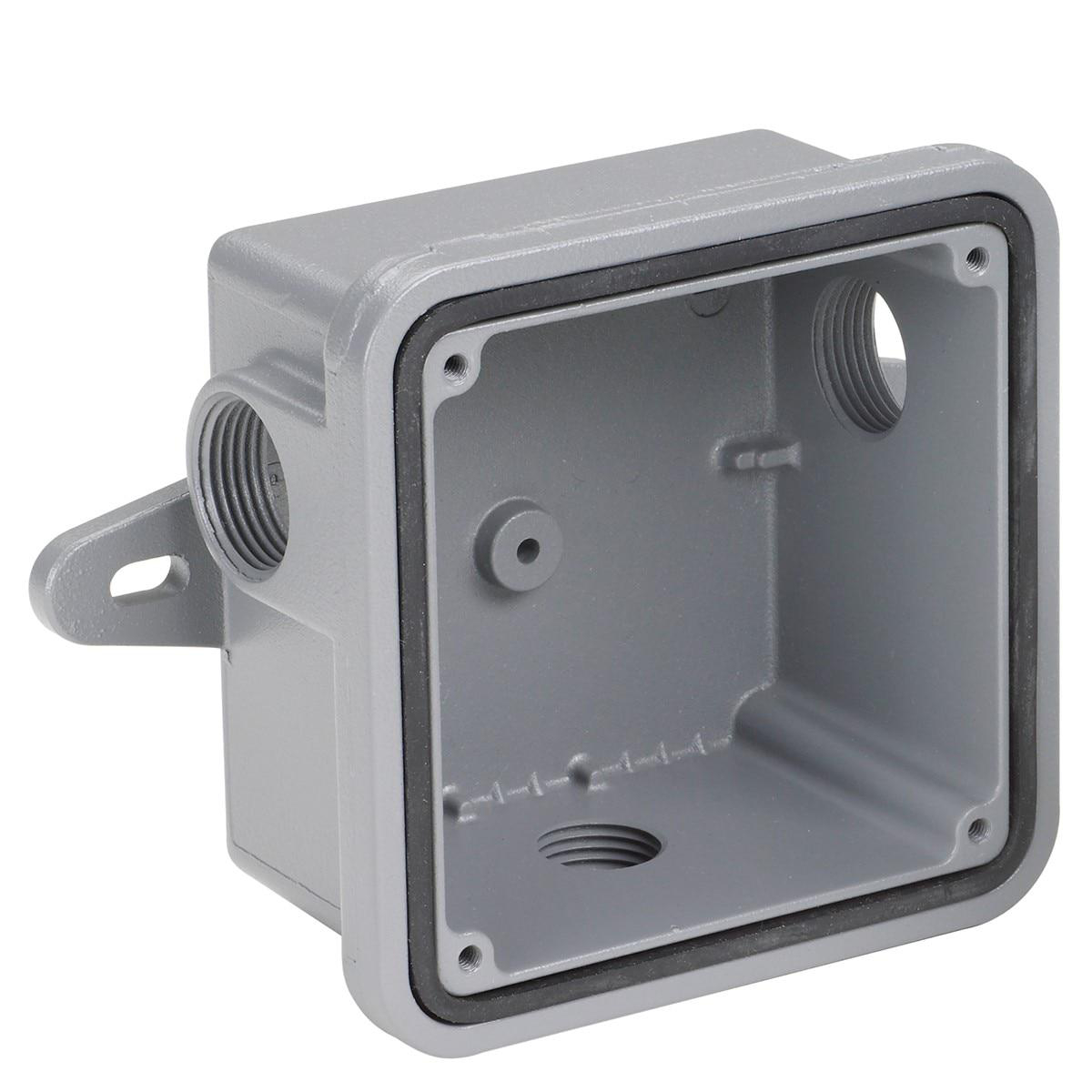 Product image for Housing alu neoprene-gasketed 43/8in square box