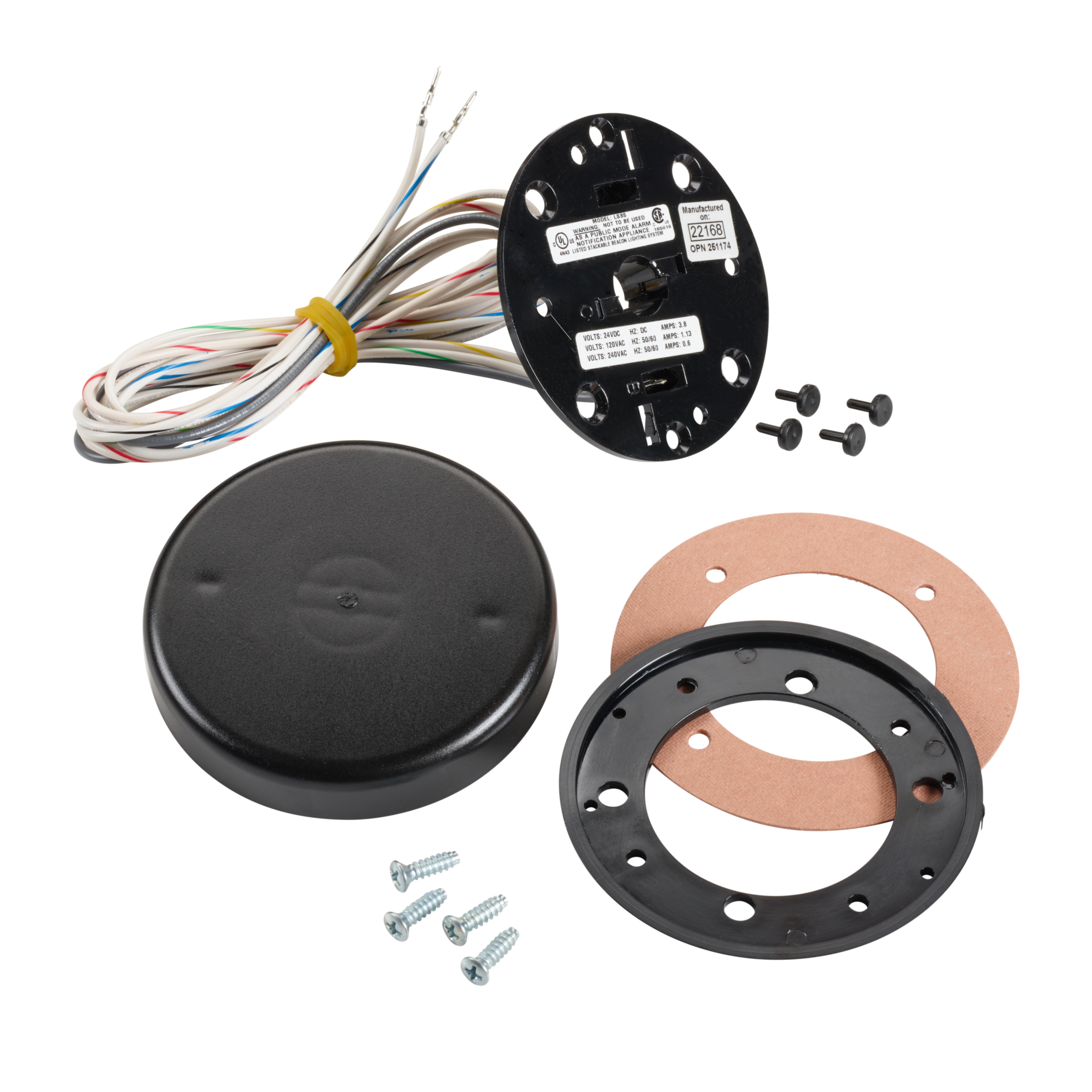 Product image for Base low profile surface mount 24-240VDC