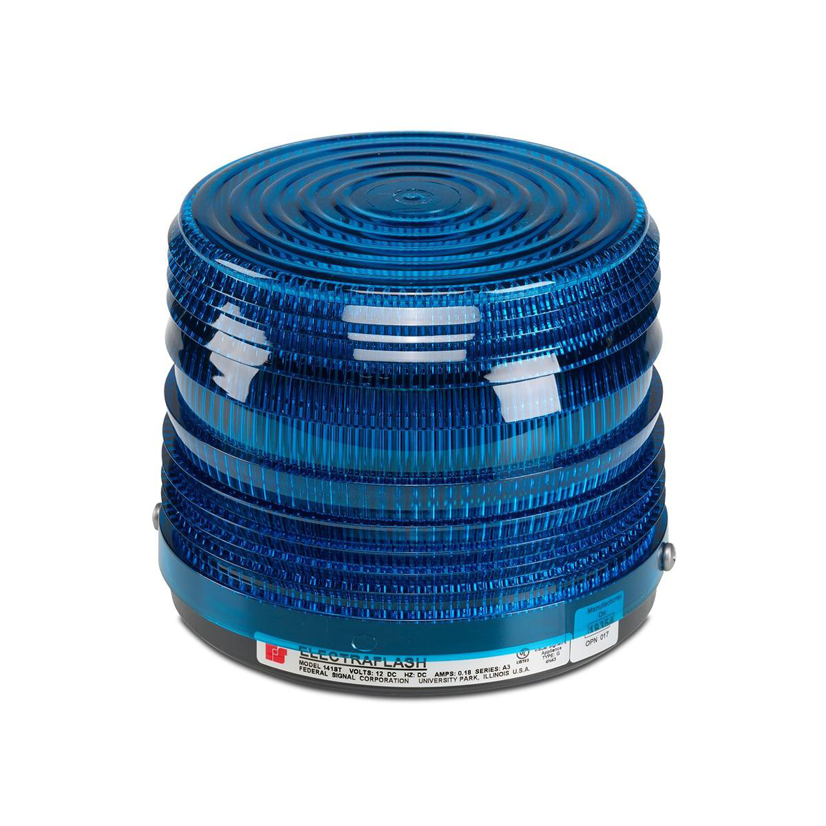 Product image for Light strobe warning pipe mount 0.06A 120VAC blue