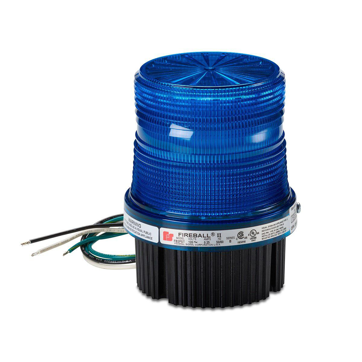 Product image for Strobe light warning 120V 0.25A blue Fireball