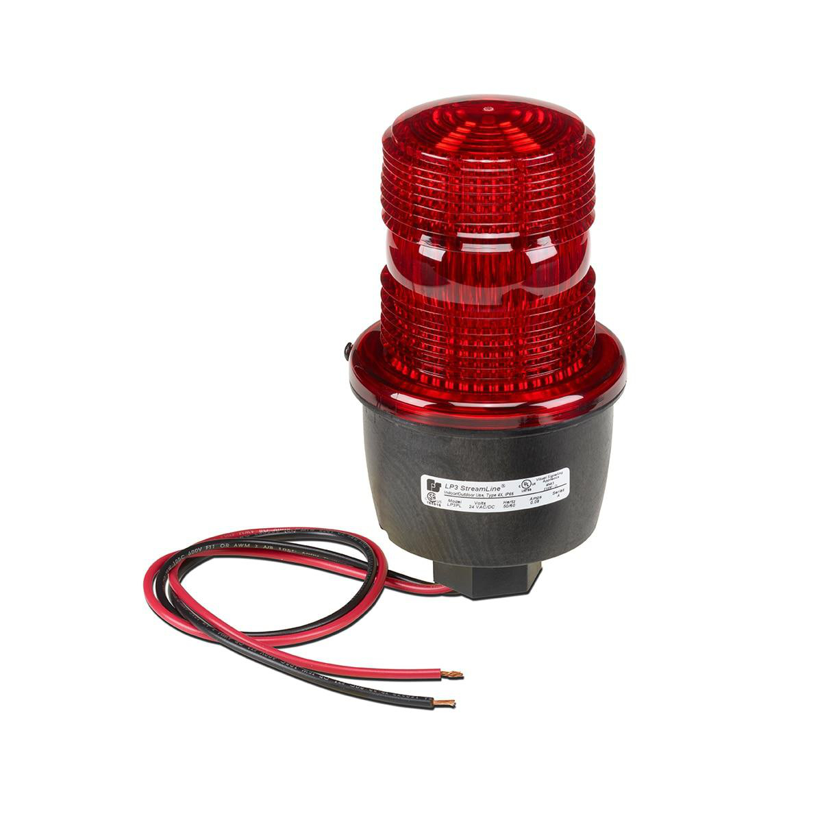 Product image for LED LIGHT PIPE MOUNT 24VDC RED
