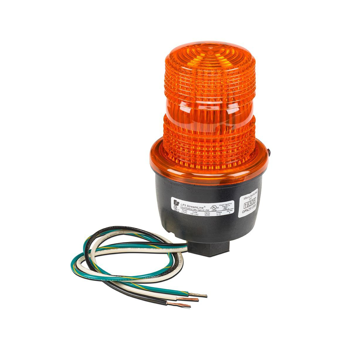 Product image for LED LIGHT PIPE MOUNT 24VDC AMBER