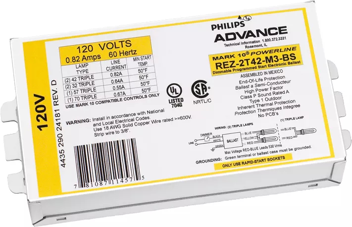Product image for ELE DIM BALLAST (2) 42W CFL (4-PIN) 120V