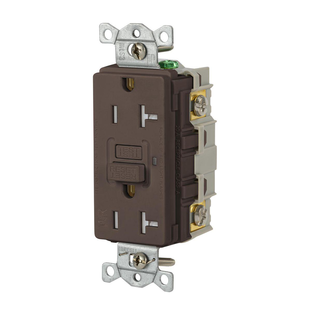Product image for 20A 125VAC COMM TRWR GFR BROWN