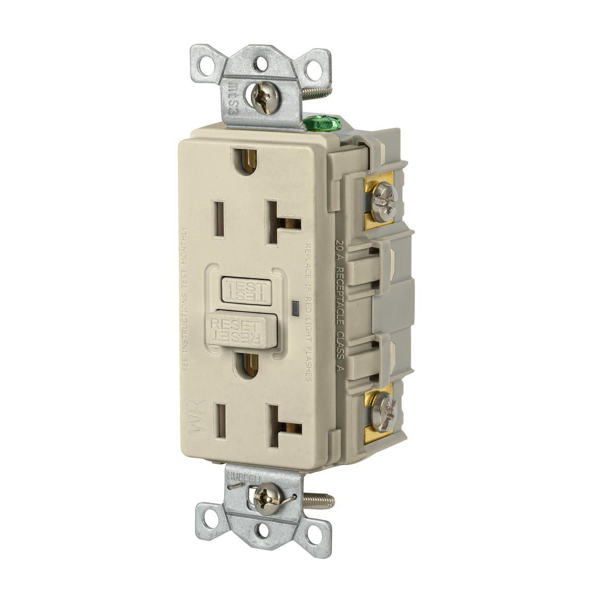 Product image for 20A 125VAC COMM WR GFR IVORY