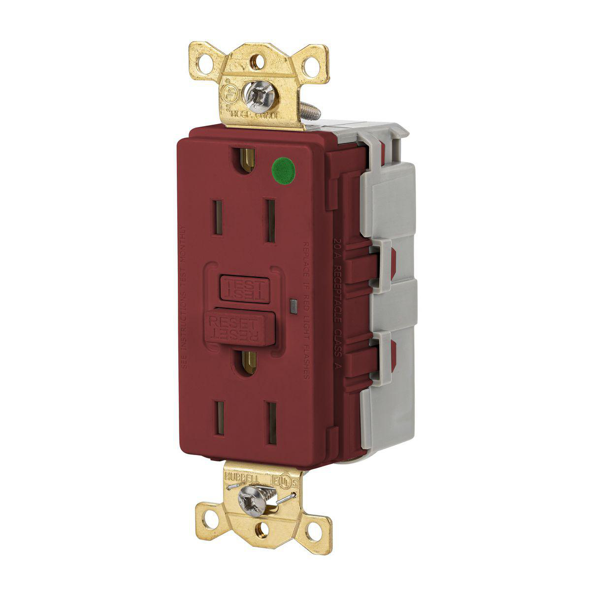 Product image for 15A 125VAC COM HG SNAP GFR RED