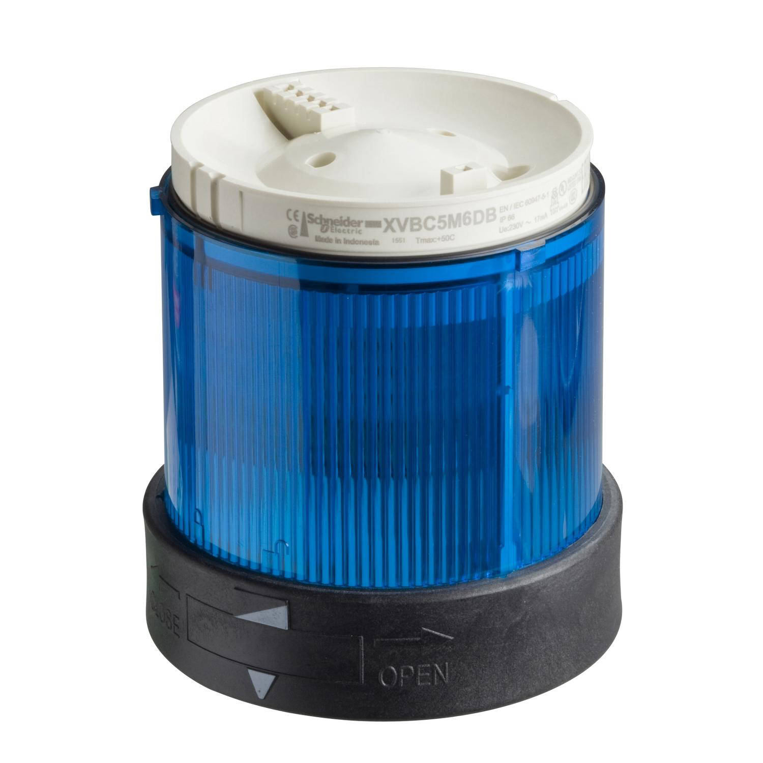 Product image for INDICATOR BANK, HARMONY XVB, ILLUMINATED UNIT, PLASTIC, BLUE, 70MM, STEADY, INTEGRAL LED, 24V AC/DC