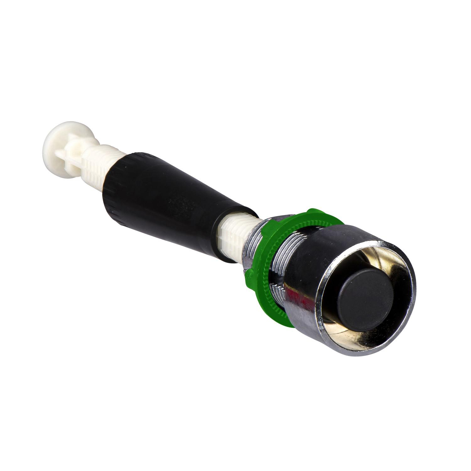 Product image for MANUAL OVERLOAD RESET PUSH BUTTON, HARMONY XB4, BLACK FLUSH, 22MM, FOR 30...130 MM ACTUATION DISTANCE
