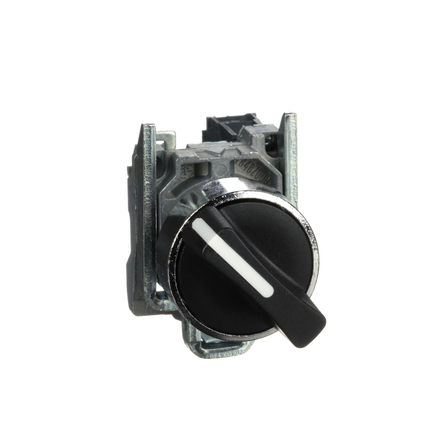 Product image for HARMONY, 22MM PUSH BUTTON, 2 POSITION SELECTOR SWITCH, BLACK, MAINTAINED, 1 NO, 600 V