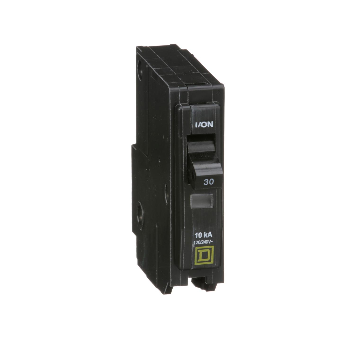 Product image for MINI CIRCUIT BREAKER, QO, 30A, 1 POLE, 120/240VAC, 10KA, PLUG IN
