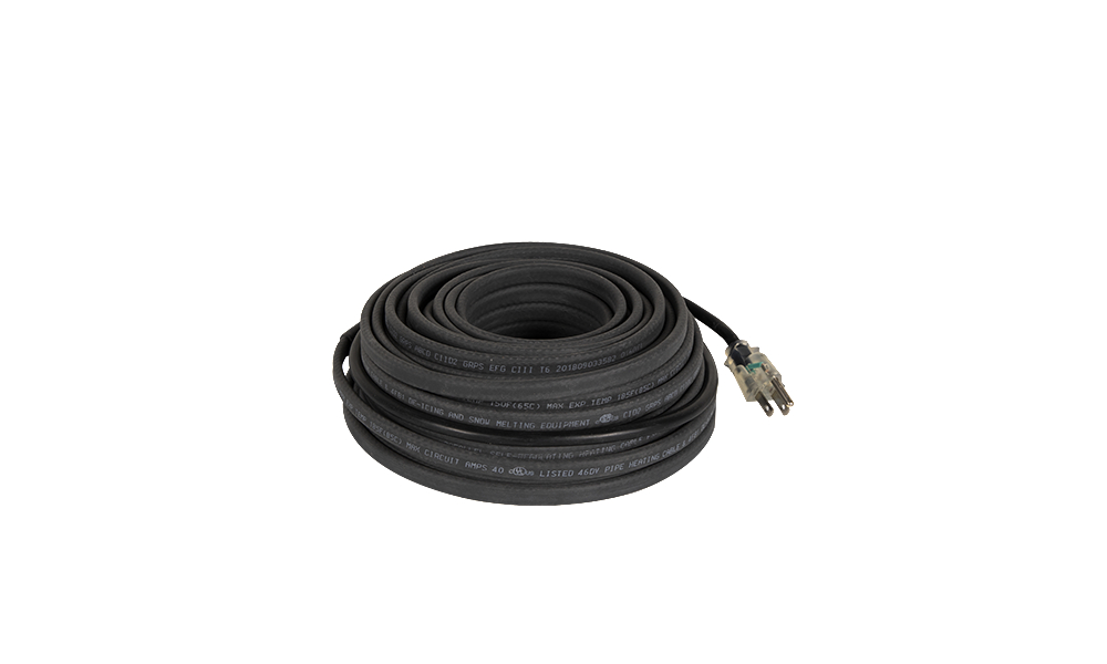 Product image for SELF REGULATING FREEZE PROTECTION PREASSEMBLED CABLE, 5W/FT, 120V, 24FT