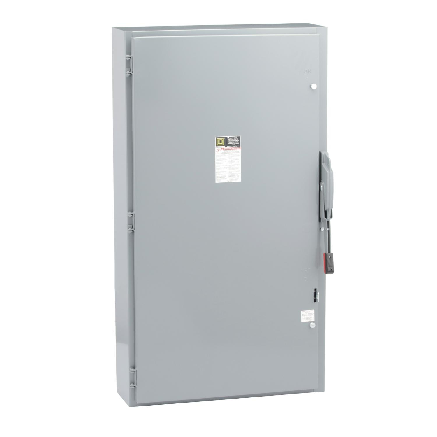 Product image for SAFETY SWITCH, HEAVY DUTY, NON FUSIBLE, 600A, 600VAC/VDC, 3 POLES, 500HP, NEMA 1