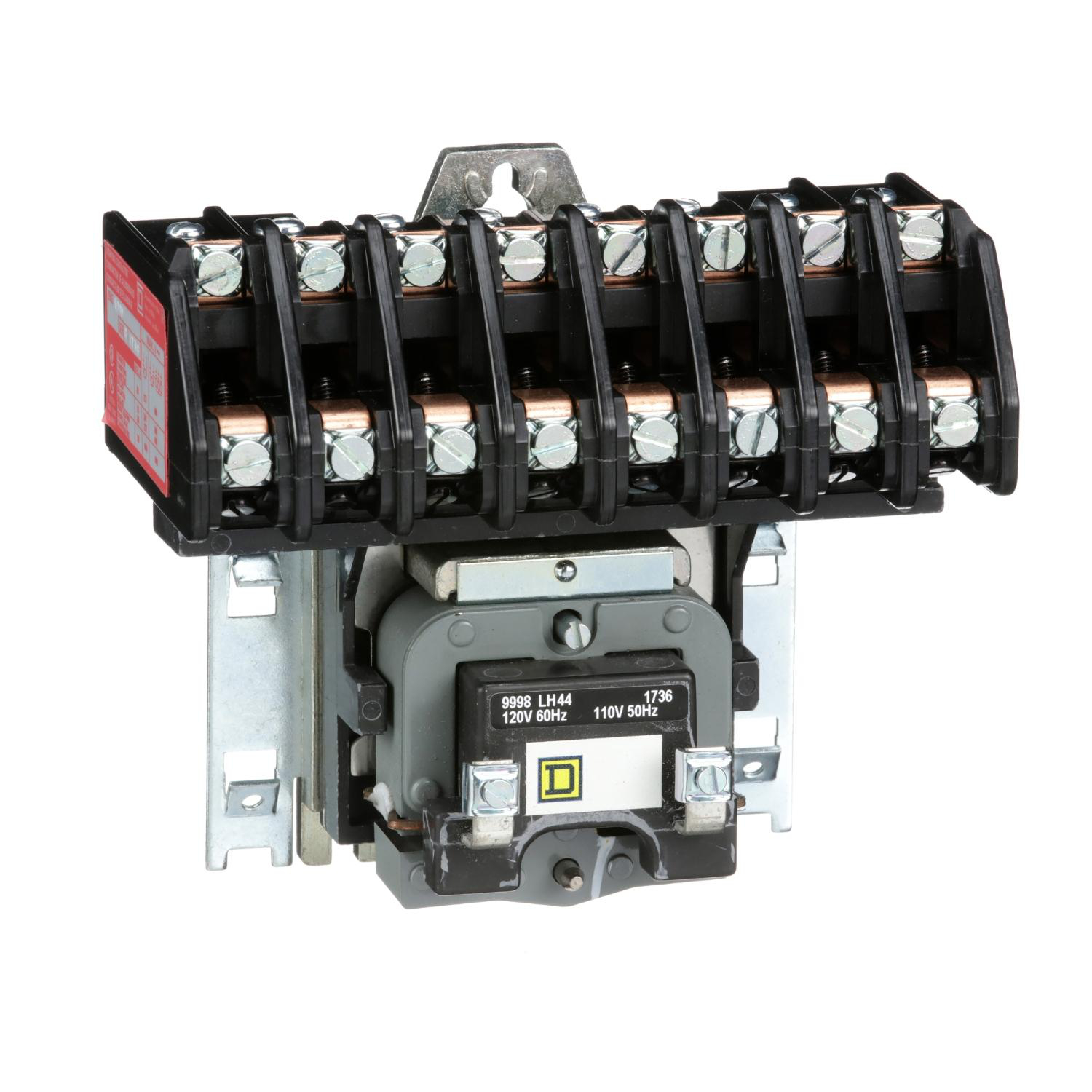Product image for CONTACTOR, TYPE L, MULTIPOLE LIGHTING, ELECTRICALLY HELD, 30A, 8 POLE, 600V, 110/120VAC 50/60HZ COIL, OPEN STYLE [TAA]