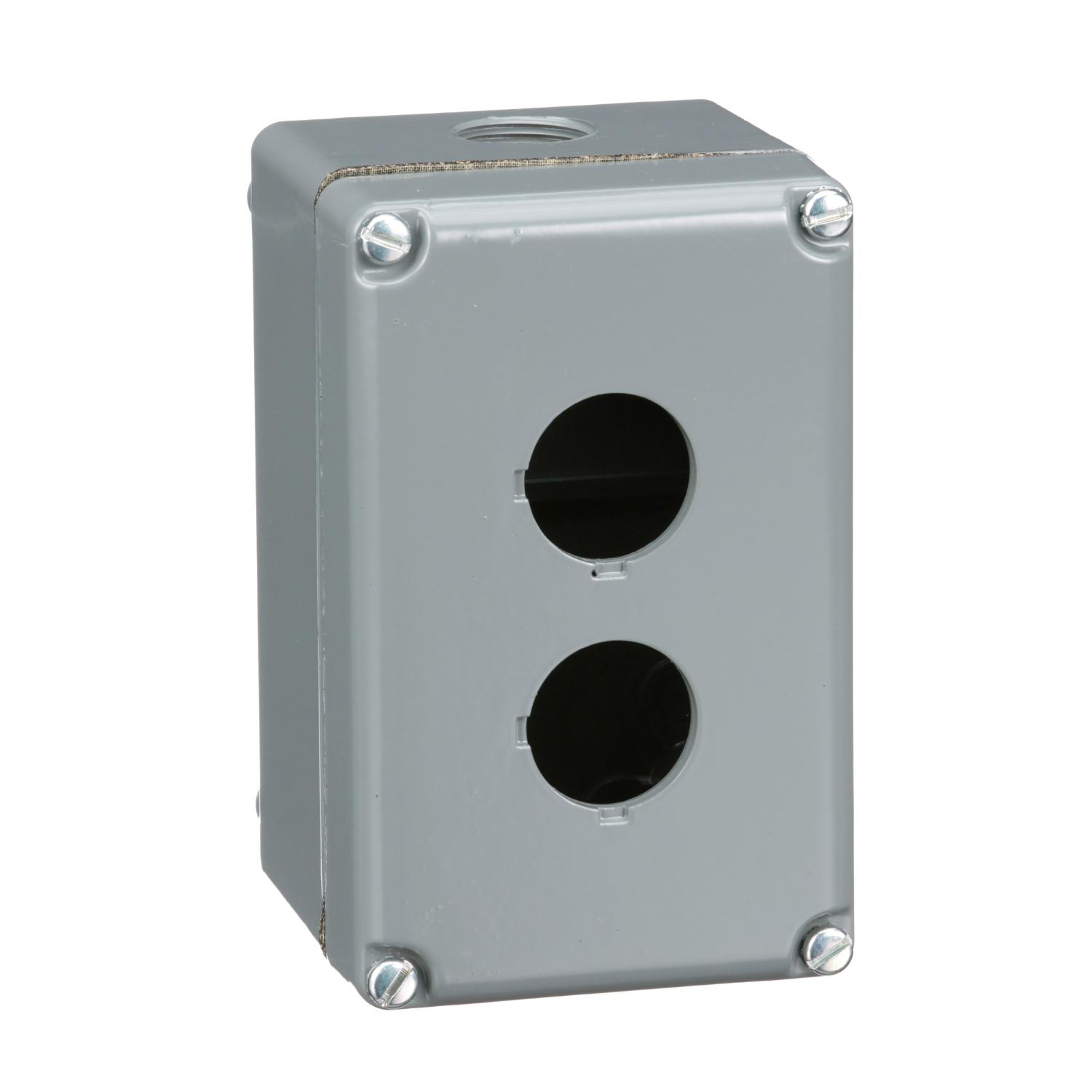 Product image for 30MM PUSH BUTTON, TYPES K OR SK, EMPTY PUSH BUTTON ENCLOSURE, CAST ALUMINIUM, TWO 30 MM HOLES, NEMA 4 AND 13