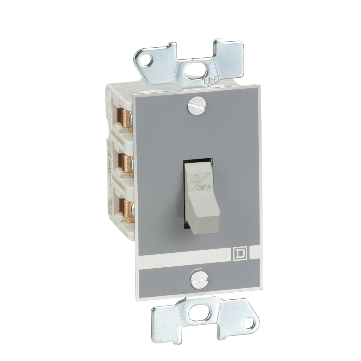 Product image for SWITCH, MANUAL, 30A, 3 POLE, 10HP AT 575VAC, THREE PHASE, TOGGLE OPERATED, NO INDICATOR, OPEN STYLE