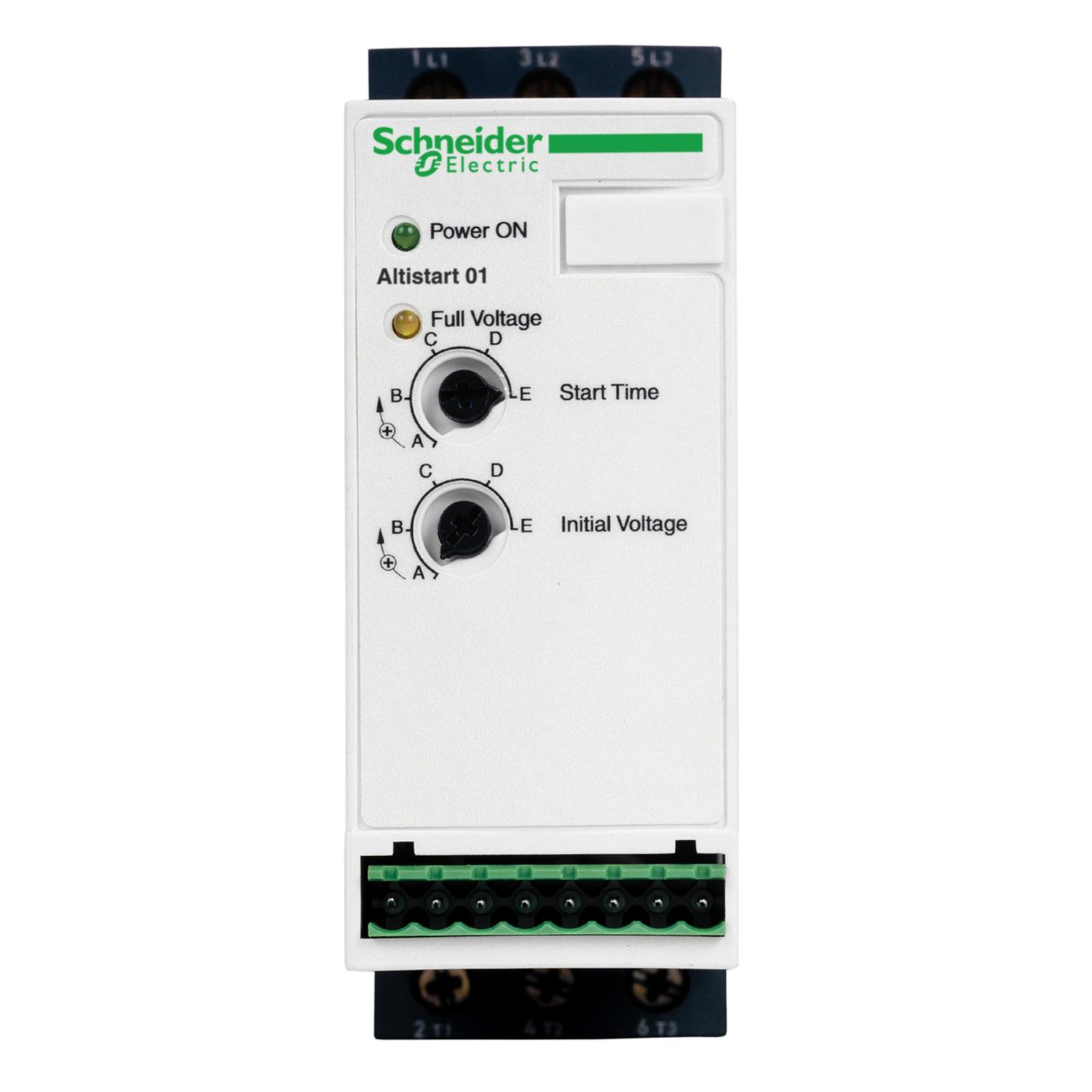 Product image for SOFT STARTER FOR ASYNCHRONOUS MOTOR, ALTISTART 01, ATS01, 12A, 110 TO 480V, 1.5 TO 5.5KW
