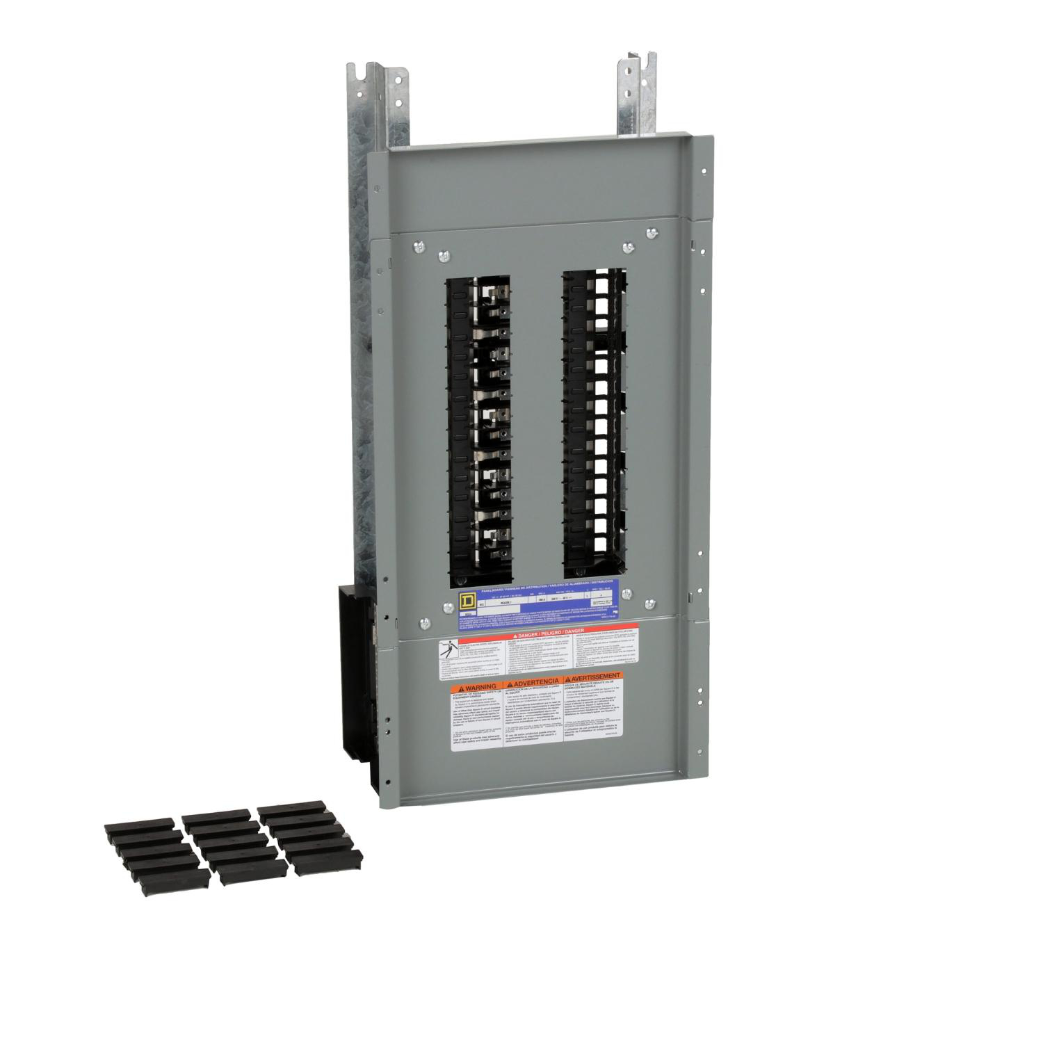 Product image for PANELBOARD INTERIOR, NQ, MAIN LUGS, 100A, AL BUS, 30 POLE SPACES, 3 PHASE, 4 WIRE, 240VAC, 48VDC