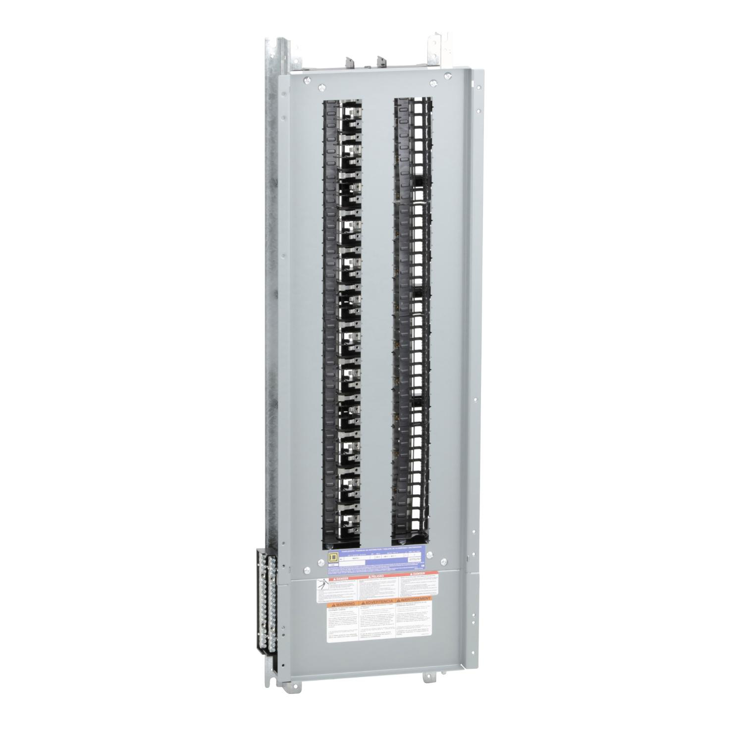 Product image for PANELBOARD INTERIOR, NQ, MAIN LUGS, 225A, AL BUS, 72 POLE SPACES, 3 PHASE, 4 WIRE, 240VAC, 48VDC