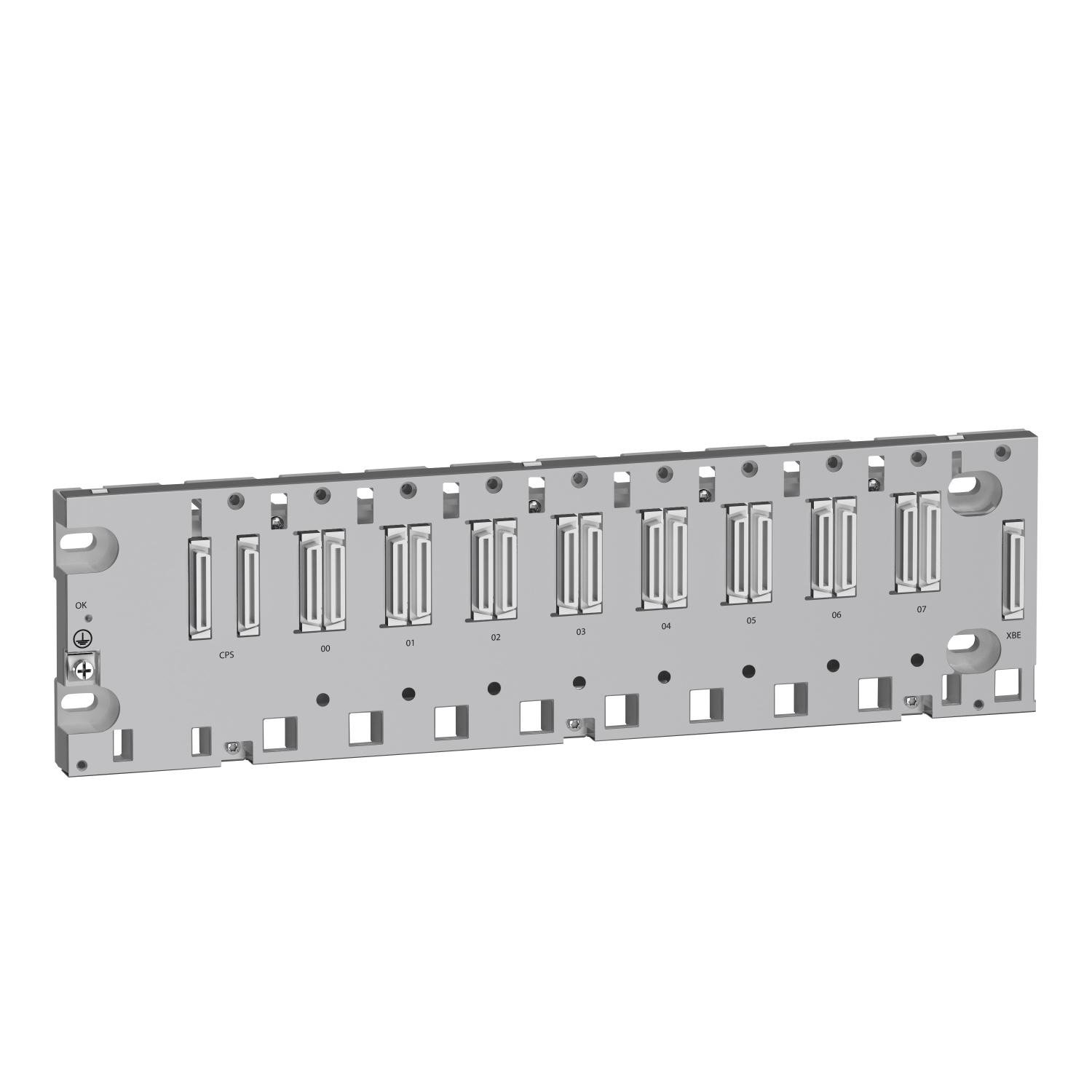 Product image for RACK, MODICON X80, 8 SLOTS, ETHERNET BACKPLANE