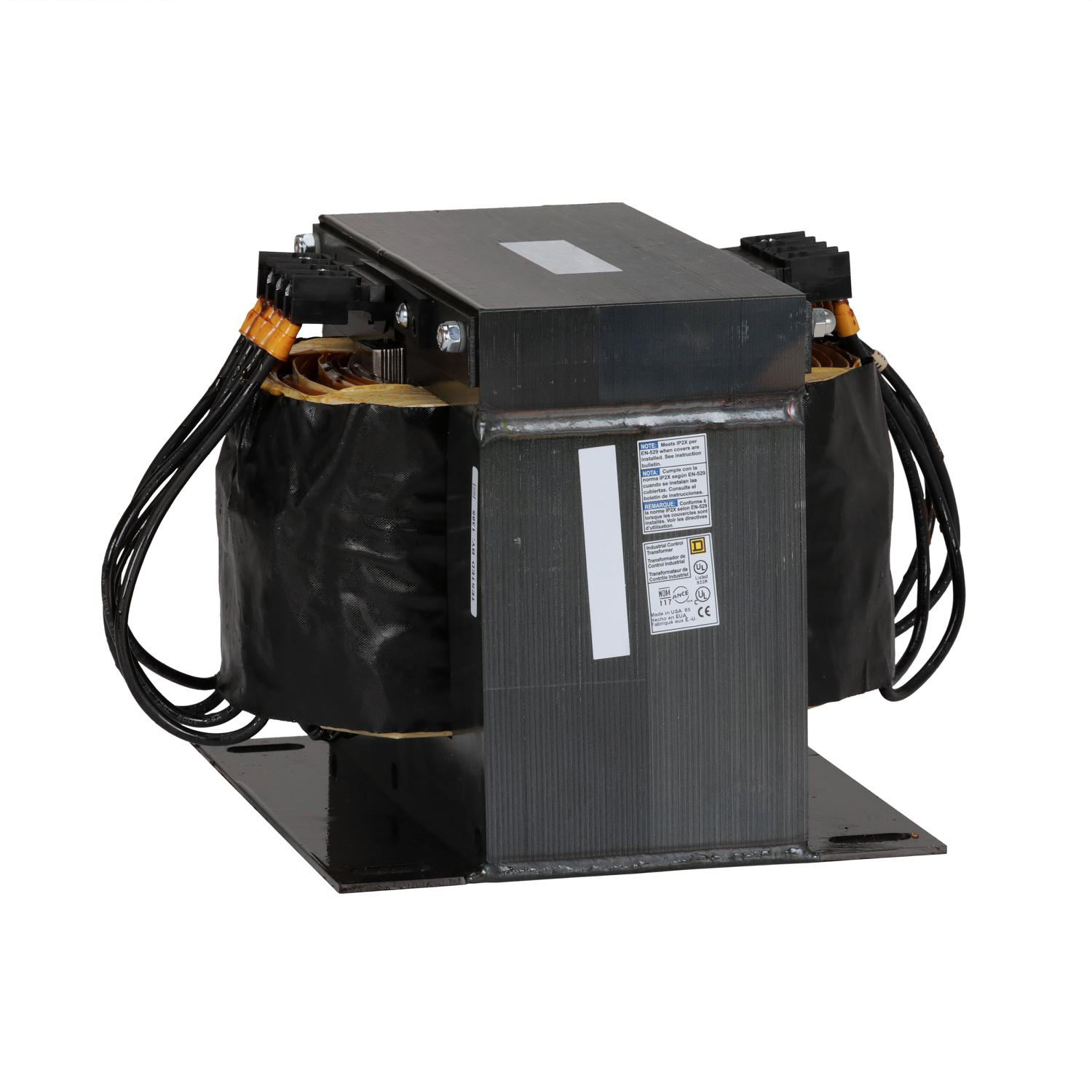 Product image for TRANSFORMER, TYPE T, INDUSTRIAL CONTROL, 5000VA, 1 PHASE, 600V PRIMARY, 120V SECONDARY, 115C RISE