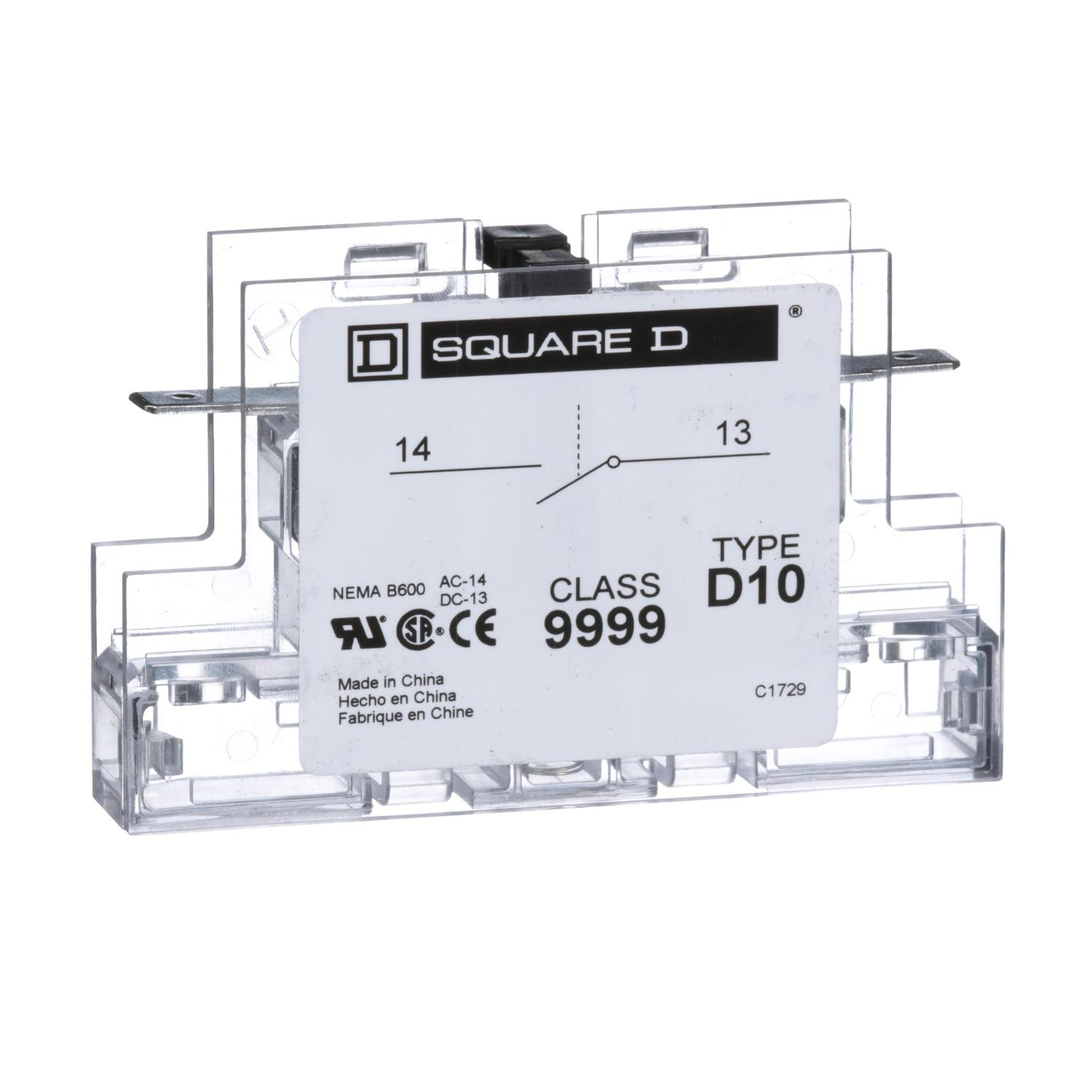 Product image for CONTACTOR, DEFINITE PURPOSE, AUXILIARY CONTACT, 3A AT 120VAC, 1 NO CONTACT, FOR 20A TO 90A DPA CONTACTORS