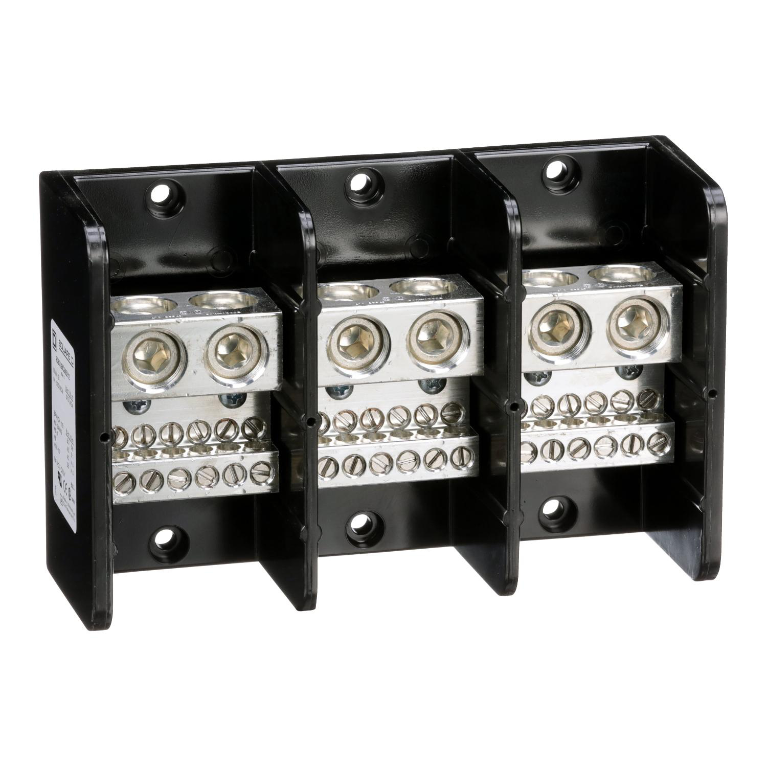 Product image for POWER DISTRIBUTION BLOCK, LINERGY, 3 POLE, 2 LINE, 12 LOAD,760A CU, 600V