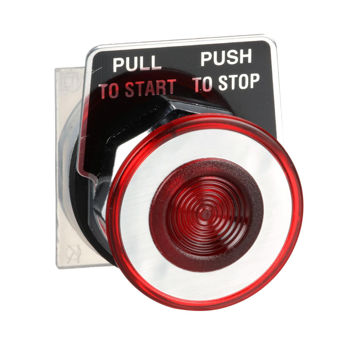 Product image for 30MM PUSH BUTTON, TYPE K, PUSH PULL OPERATOR, RED MUSHROOM CAP